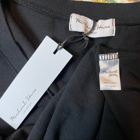 🇺🇸 MICHAEL STARS 3/4 sleeve MIDI Dress black - Picture 6 of 11